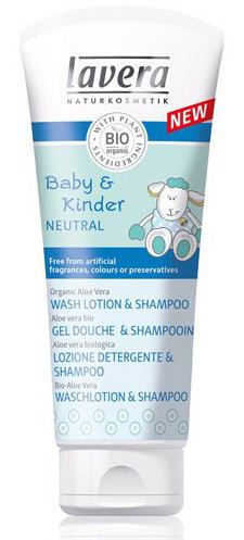 Baby- en kinderwaslotion en shampoo