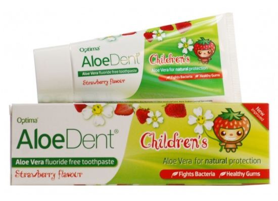 Dentifrico Aloë Vera Zonder Fluor Aardbeien Kinderen 50 ml