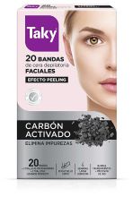 Activated Carbon Depilatory Facial Wax Bands 20 Units