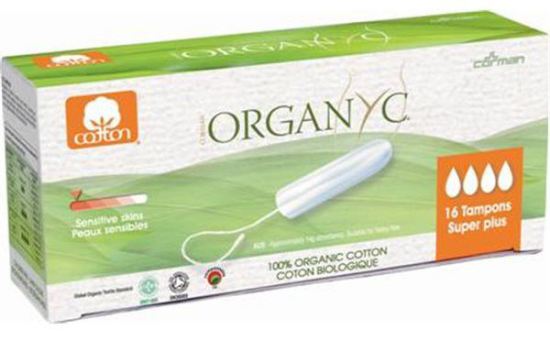 Tampons 100% biologisch katoen Geen applicator 16 stuks