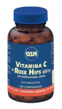 Vitamine C + rozenbottels 650 mg met Citrus Bioflav. 100 tabletten