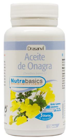 Nutrabasics - Teunisbloemolie 500, 110 parels