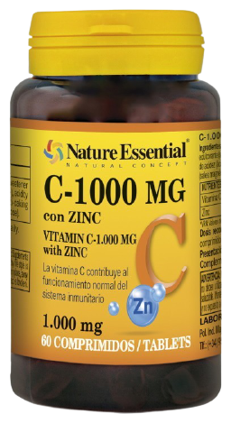 Vitamine C + zink 1000 mg 60 tabletten