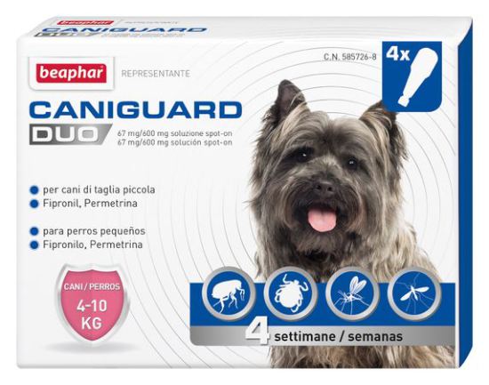 Caniguard Duo S pipetten 4-10 kg 4 x 1,10 ml