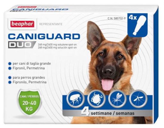 Caniguard Duo L pipetten 20-40 kg 4 x 4,40 ml